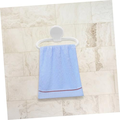 2Pcs Self Adhesive Towel Rings for Bathroom Wall No Drill Hand Towel Holder Kitchen Towel Rack Easy Installation Towel Hanger for Home Decor