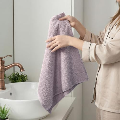 REDKISS 4-Pack Luxury Hand Towels, 16x32 Inch 450G 100% Cotton, Purple Quick-Dry Bathroom & Kitchen Towels, Super Soft and Highly Absorbent - color: Purple, size: hand towel set of 4