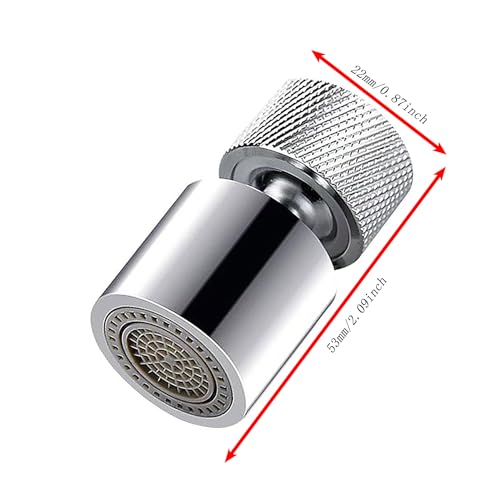 Swivel Kitchen Faucet Aerator Multi Directional Filter Spout Dual Function Water Flow 22/24mm Adapter Chrome Plated Brass Faucet Extension Tube Sink Hose Fittings