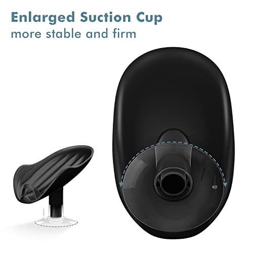 NPET Not Punched Self Draining Plastic Soap Dish Holder with Enlarged Suction Cup,Portable Soap Tray for Bathroom Shower, Kitchen Sink, Save Space and Soap (2, 2 Black) - color: 2 Black