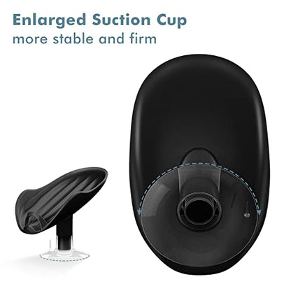 NPET Not Punched Self Draining Plastic Soap Dish Holder with Enlarged Suction Cup,Portable Soap Tray for Bathroom Shower, Kitchen Sink, Save Space and Soap (2, 2 Black) - color: 2 Black