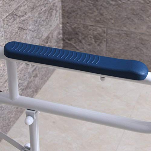 Sturdy Shower Safety Grab Bar for Bathtub, Bathroom Handrails, Barrier-Free Elderly Disabled Toilet Standing Support Railings Padded, Bathroom Folding Bathroom Armrests,B,Grey - color: Gray