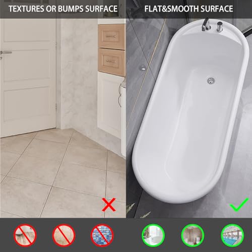Extra Large Non-Slip Bathtub Mat, 36x17” TPR Shower Mat with 198+ Suction Cups, Bath Mat for Elderly/Kids, Machine Washable & Fast Drainage, Foot Massage Design (Khaki, Extra Large) - color: Khaki