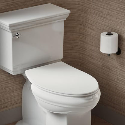 KOHLER K-30780-0 Carbyne Quiet-Close Elongated Toilet Seat Soft Close with Grip Tight Bumpers, Thermoset Plastic, White - style: Carbyne