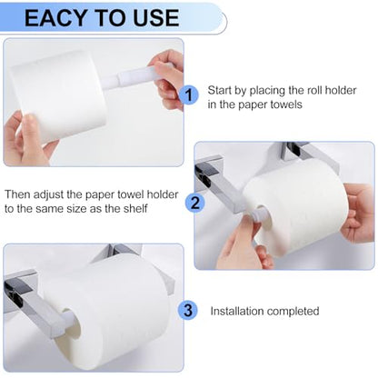 Rindion 4 Pack Toilet Paper Holder Spring Rod, White Toilet Paper Roller Replacement, Plastic Toilet Paper Holder Replacement Rod - color: White