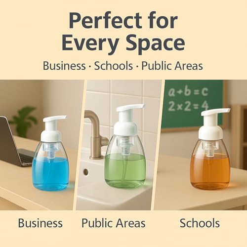 Bar5F 4-Pack Foaming Soap Dispenser Pump Bottle for Dr. Bronner's Castile Liquid Soap 8.5-Ounce - size: 4-Pack