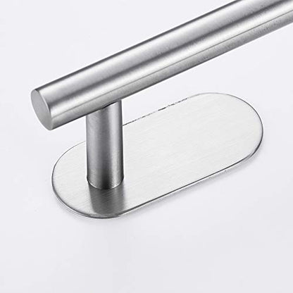 20 InchsTowel Bar Self Adhesive Wall Mounted Stainless Steel Rustproof Polished Bathroom Kitchen No Drill Matte Modern Decoration Rack Hardware Hanger Chrome (Silver)