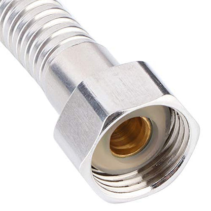 Extra Long Shower Hose 10ft/3metre, Stainless Steel | Rubber Inner Tube | Handheld Shower Replacement | Bathroom & RV | Pet Cleaning | Flexible & Kink-Resistant(Silver) - color: 10Ft Silver