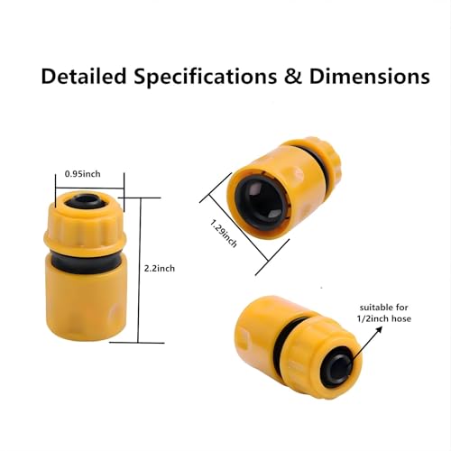 1/2inch Universal Hose quick Connector accessory Set, High-pressure car wash gun, washing machine faucet connector, garden irrigation tool hose quick-connect 9 pieces set.