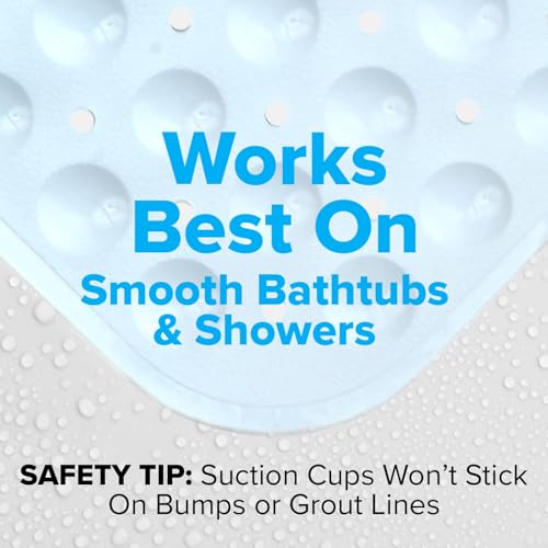 SlipX Solutions 39x16 Extra Long Non Slip Bath Mat, Tub & Shower, White | Anti Slip Mat for Elderly & Kids Bathroom, 30% More Coverage, 200 Suction Cups, Hundreds of Drain Holes - color: White