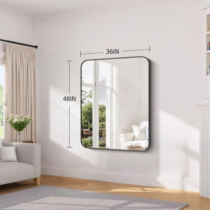 Koonmi Bathroom Wall Mirror,36x48 Inch Large Vanity Mirror for Over Sink - size: 48"L x 36"W