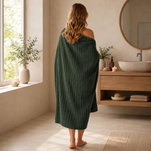 3 Pack Bath Towel Set, 40"x80" Oversized Bath Sheet, Olive Green | Ultra Soft Microfiber, Lint Free, Quick Dry, Highly Absorbent, Full Body Coverage, 1 Bath Sheet, 1 Hand Towel, 1 Washcloth - color: Olive Green, size: 3 Piece Towel Set