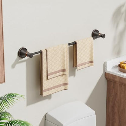 Towel Racks for Bathroom Wall Mounted Bath Towel Bar Oil Rubbed Bronze | Adjustable 16-26 In, Wall Mounted Towel Holder, Stainless Steel, Rustproof, Towel Bar Rod Hanger Hardware Accessories Hotel - color: Oil Rubber Bronze