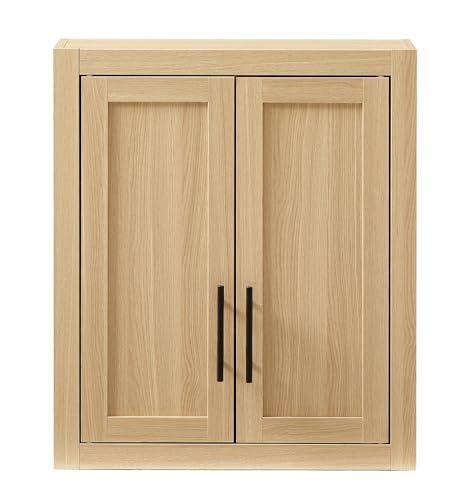 Crosley Furniture Savannah Wall Mounted Bathroom Storage Medicine Cabinet with Shelves, Natural - color: Natural, style: Wall Cabinet
