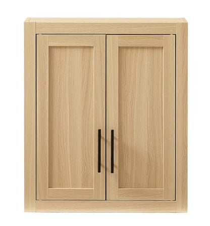 Crosley Furniture Savannah Wall Mounted Bathroom Storage Medicine Cabinet with Shelves, Natural - color: Natural, style: Wall Cabinet