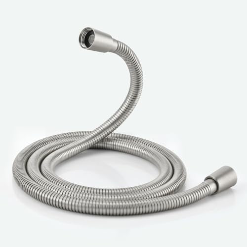 69 Inches Brushed Nickel Shower Hose Extra Long 304 Stainless Steel | High Pressure Handheld Shower Head Hose with Brass Insert and Nut,Flexible Rv Shower Hoses Replacement For Cleaning Pet - color: Brushed Nickel, size: 69 Inches