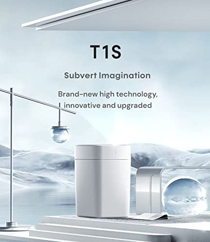 TOWNEW T1S 4.1 Gallon Automatic Self-Sealing and Self-Changing, Motion Sense Activated Trash Can, 2024 Upgrade Smart Garbage Can with Lid for Kitchen Bathroom Office, White