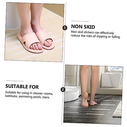 22Pcs Transparent Non Slip Bathtub Stickers Removable Skid Decals for Bathroom Safety Peva Strips for Slippery Surfaces Easy Application for Elderly