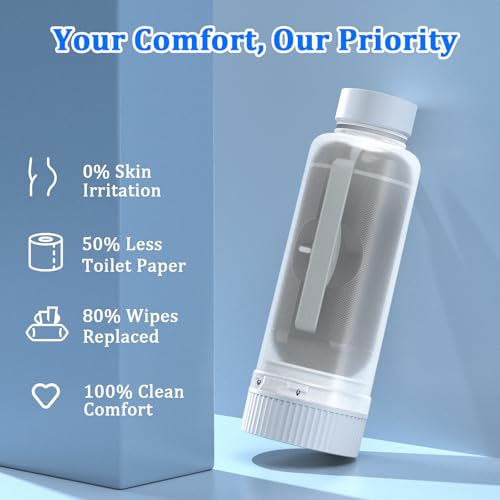 Portable Rechargeable Travel Bidet Sprayer,Waterproof High Pressure,Black | Portable USB-C Rechargeable Travel Bidet Sprayer, Waterproof High Pressure Handheld for Personal Hygiene - color: Black