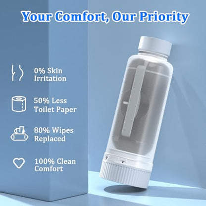 Portable Rechargeable Travel Bidet Sprayer,Waterproof High Pressure,Black | Portable USB-C Rechargeable Travel Bidet Sprayer, Waterproof High Pressure Handheld for Personal Hygiene - color: Black