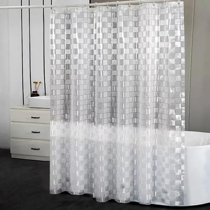 Shower Curtain Liner, 100% Waterproof Peva Shower Curtains with 3 Duty Heavy Bottom Magnets and 12 Rust Proof Grommets, 72x72 Weighted Shower Liner for Shower Stall, Bathtubs - color: 3d Square