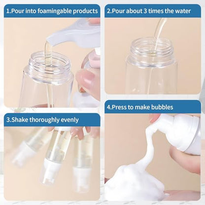 Foam Pump Bottle 3.5oz 2pcs Foaming Soap Dispenser 100ml Foaming Spray Bottless Travel Foas Pump Bottle Empty Travel Foass Bottles Clear Foams Dispenser for Hand Soap Toiletries Shampoo Lotion - size: 100 mL (2-Pack)