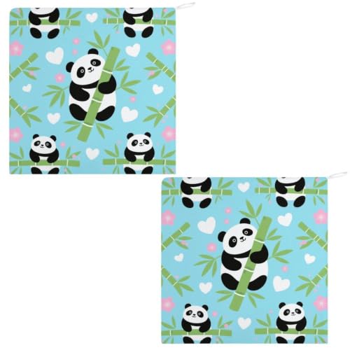 Panda Bamboo, Quick Dry Hand Towel with Hanging Loop for Gym | Absorbent Microfiber Bathroom Towel, Fast Drying Kitchen Towel, Soft Wash Cloth for Pool Bath Shower Fitness Travel, 12 Inch - size: 2PCS