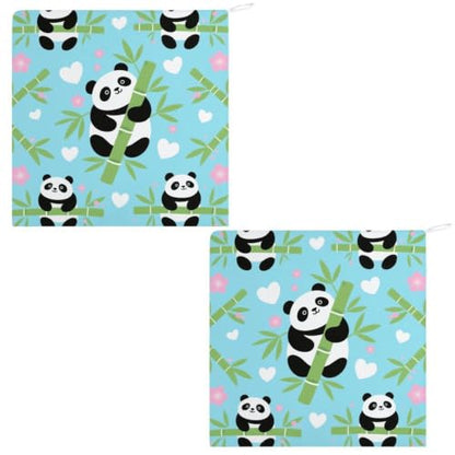 Panda Bamboo, Quick Dry Hand Towel with Hanging Loop for Gym | Absorbent Microfiber Bathroom Towel, Fast Drying Kitchen Towel, Soft Wash Cloth for Pool Bath Shower Fitness Travel, 12 Inch - size: 2PCS