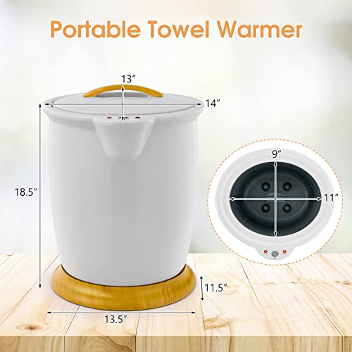 WELLHUT Towel Warmer Bucket Towel Warmers for Bathroom with Fragrance Holder, Luxury Spa Hot Towel Warmer, Towel Heater, Auto Shut Off, Holds Two 40"X70" Oversized Towels, Bathrobes, Blankets - color: Grey, size: 20 L