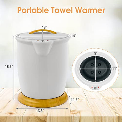 WELLHUT Towel Warmer Bucket Towel Warmers for Bathroom with Fragrance Holder, Luxury Spa Hot Towel Warmer, Towel Heater, Auto Shut Off, Holds Two 40"X70" Oversized Towels, Bathrobes, Blankets - color: Grey, size: 20 L