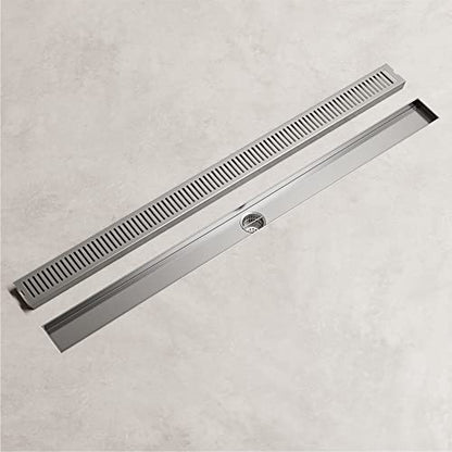 VIGO Elan 36 in. Linear Shower Drain in Brushed Nickel - VG07003BN - color: Brushed Nickel, size: 36 in.
