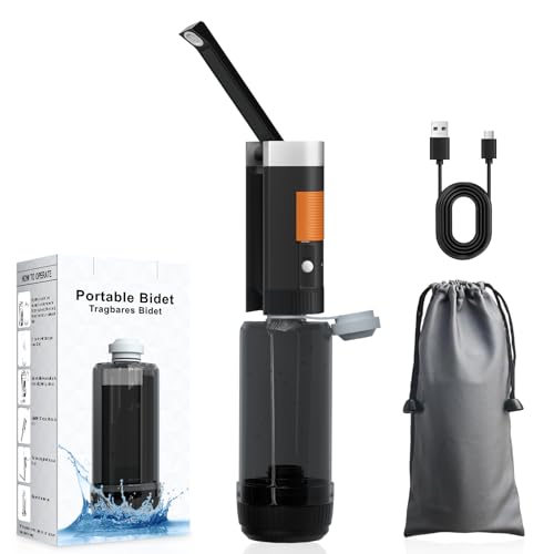 SoulBay Electric Portable Bidet, Rechargeable Travel Sprayer, 400ml | Adjustable High Pressure, Waterproof peri Bottle, for Postpartum, Camping, Office