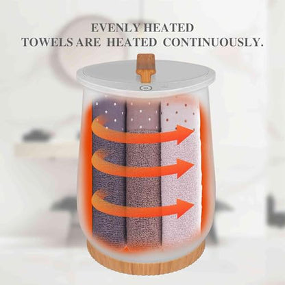 Towel Warmer Bucket for Bathroom - 20L Large Capacity Luxury Towel Warmer with 1-Minute Rapid Heating, 360° Even Heat, Portable Electric Hot Towel Dispenser for Spa, Salon, Home, Estheticians, White