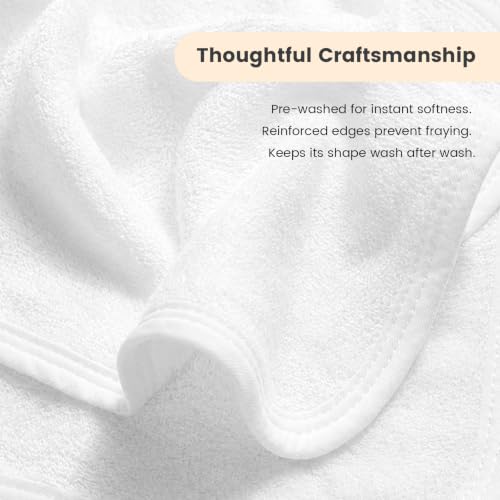 MUKIN Baby Washcloths，Reusable Face Towels, Gentle for Sensitive Skin & Newborns – Highly Absorbent Wash Cloths for Bath, Burping, Makeup Removal，6 Pack – 10"x10"