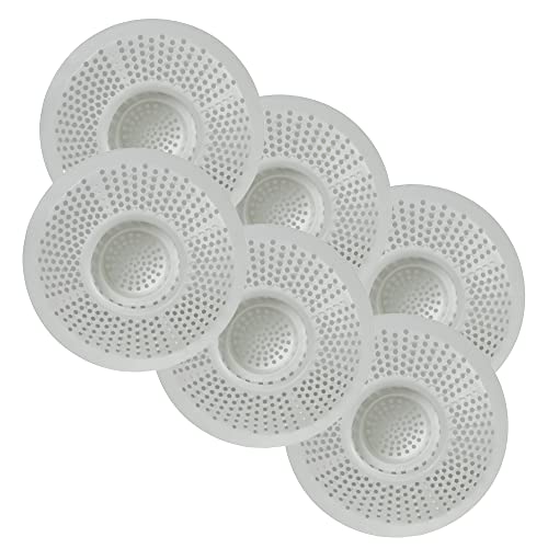 Evriholder - Shower Drain Hair Catcher - Bathtub Drain Cover - Bathroom Sink Strainer - Easily Replaceable Plastic - Easy to Install - Pack of 6 - size: 6 Count, style: Hairstopper