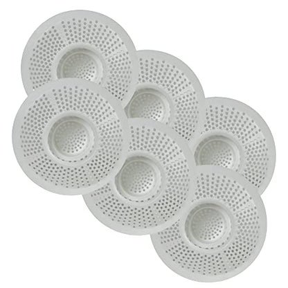 Evriholder - Shower Drain Hair Catcher - Bathtub Drain Cover - Bathroom Sink Strainer - Easily Replaceable Plastic - Easy to Install - Pack of 6 - size: 6 Count, style: Hairstopper