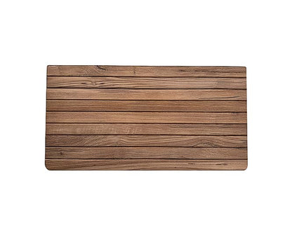 30" Wall Mounted Teak Wood Folding Shower Seat Bench | Wall Mounted, Teak Wood Construction, Folding Design, Shower Seat Bench for Bathroom Safety and Space Saving Use - size: 30"
