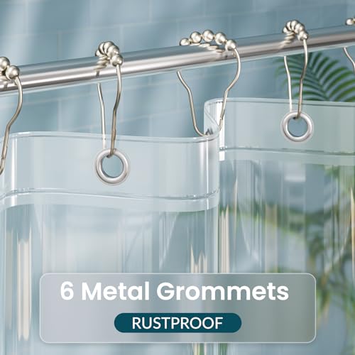 Titanker Shower Stall Curtain Liner, 36x72 Clear PEVA Lightweight Single Stall Narrow Shower Curtain for Bathroom with 2 Magnets and 6 Rustproof Grommet Holes - color: Clear, size: 36"W x 72"L (Pack of 1)