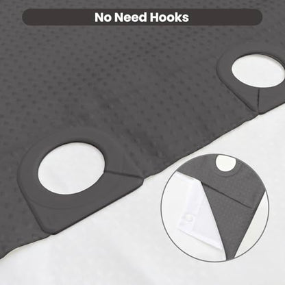 Inhousolu No Hook Shower Curtain with Removable Snap-in Liner, Waffle Weave 230 GSM Polyester, Weighted Hem, Water Repellent Washable, 72 x 72 Inch, Graphite Gray - color: Graphite Gray, size: 72"W x 72"L (Pack of 1)