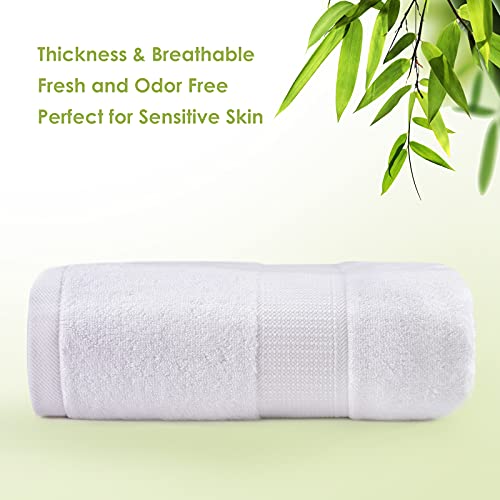 Large Bath Towels for Body, Sensitive,for Adult Kids Baby Luxury Hotel Spa Gym Super Soft Highly Absorbent Bathroom Towels 30" x 54",1 Pack White