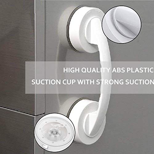 Suction Grab Bar, Portable Suction Handle Bar Suction Grip Bar for Window Door Drawer Cabinet Mini Fridge Grab Puller (White) - color: White