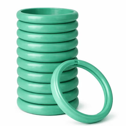 12 Piece Plastic Basic Locking Round Hook Easy Gliding Shower Curtain Rings Fits All Standard Size Shower Rods (Turquoise) - color: Turquoise