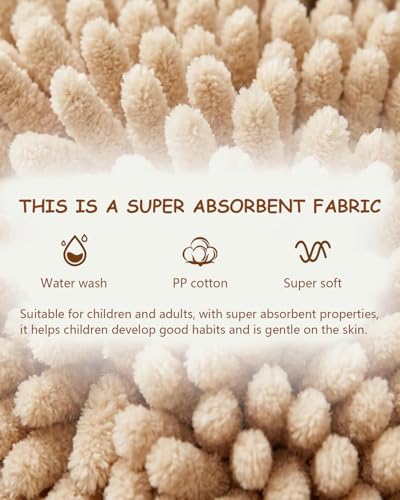 Dog Towel Shaped Hand Chenille Animal Towels for Bathroom Microfiber Puppy Bath Kids Drying Plush Stuffed Paw Absorbent Hands Puppy-Shaped Cute Kitchen Fuzzy Ball Soft Puppy-Themed Shape (Gray) - color: Gray