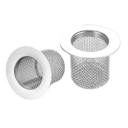 2 Shower Drain Hair Catcher, Shower Drain Basket, SS Mesh, Fits 2-Inch Hole | Easy to Clean SS Mesh Hair Trap, Reusable Anti-Clog Drain Strainer for Bathroom Sink, Drain & Tub, 2" Inner Dia Holes - size: Deep-2 Pcs