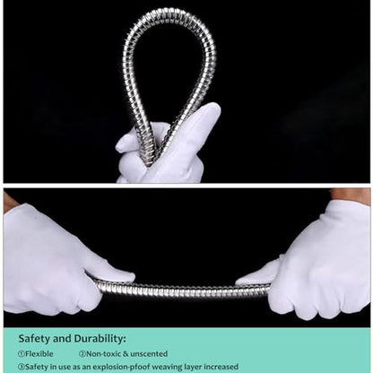 HOMEIDEAS 138 inches Shower Hose, 11.5 feet Extra Long 304 Stainless Steel Handheld Shower Head Hose Replacement, Flexible Hose Extension - size: 138 Inch