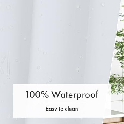White Shower Curtain Liner with Magnets, 72x78 Plastic Shower Liner PEVA Waterproof Medium Weight Inside Shower Curtains Liner for Bathroom with Rustproof Grommet - color: White, size: 72"W x 78"L (Pack of 1)
