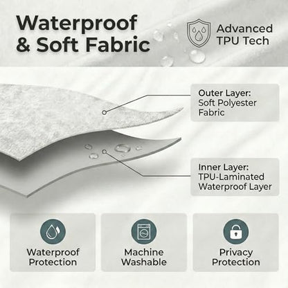 Waterproof Fabric Shower Curtain Liner, TPU Coated, PEVA-Free & Odorless, Hotel Quality, 3 Magnets, Rust-Proof Metal Grommets, Machine Washable, White, 72x72 Inch, Pack of 2 - color: White, size: 72"W x 72"L (Pack of 2)