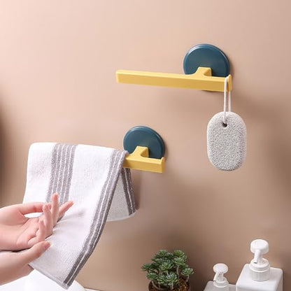 Fdit Towel Rack Towel Holder Bar Adhesive Wall Mount No Drilling Multi Hanger with Strong Sticky Tape for Bathroom Powder Room