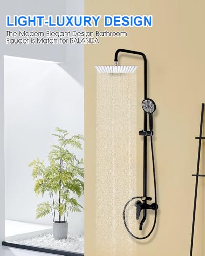 10 Inch Square Rain Shower Head Stainless Steel High Pressure High Flow Rainfall Shower Head Ceiling Mount Wall Mount Luxury Bathroom Shower - color: Brushed Nickel, size: 10 Inch