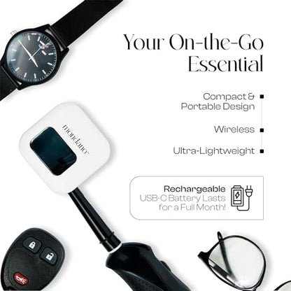 Mondano UV-C Toothbrush Sanitizer and Holder, Toothbrush Case - Manual/Electric Toothbrush Cover for Any Toothbrush Head - Rechargeable Toothbrush Travel Case, Tooth Brush Cover Cap for Home - color: Frost White